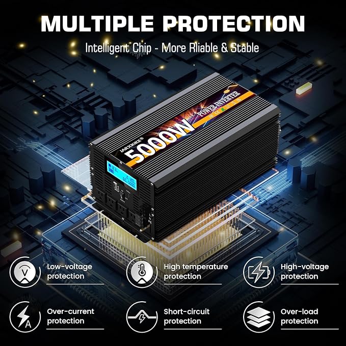 5000 Watt Power Inverter 12V DC to 110V 120V Converter - Image 2