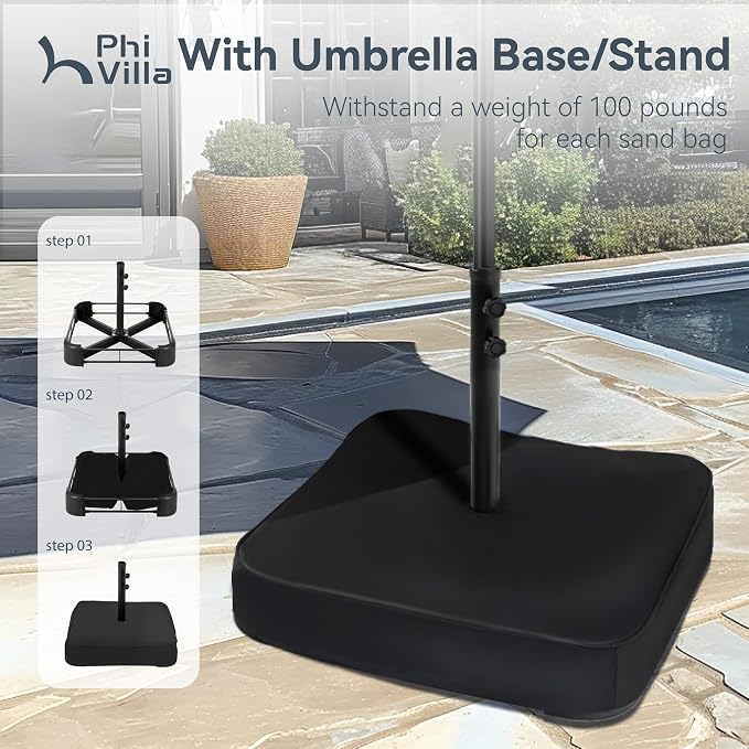 PHI VILLA 15ft Large Patio Umbrellas - Image 5