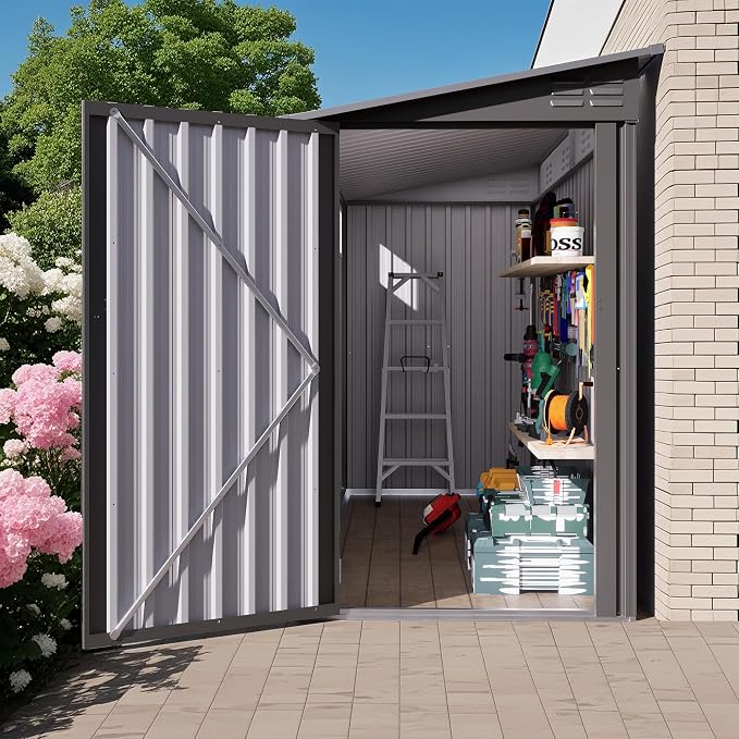 4x9 FT Outdoor Metal Storage Shed by Unknown