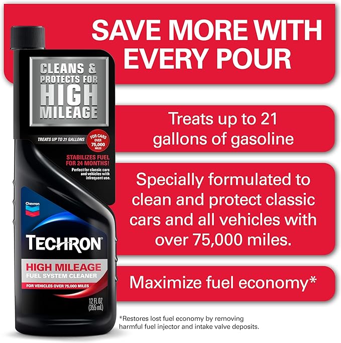 Chevron Techron High Mileage Fuel System Cleaner, 12 oz - Image 3