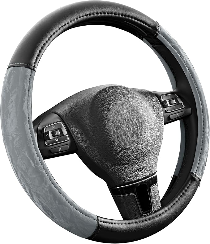 PIC AUTO Steering Wheel Cover, Silk Grain Leather Car Steering Wheel Protector - Image 2