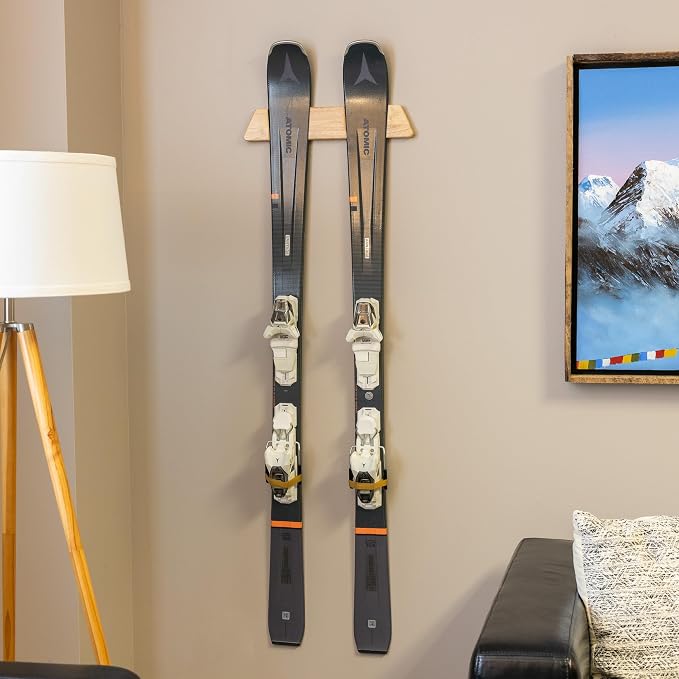 StoreYourBoard Minimalist Wood Ski Rack – Vertical Ski Storage Holder - Image 6