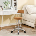 Rolling Stool with Back, Adjustable Tattoo Rolling Chair 19.5’’-26.6’’ by FIRAVOE