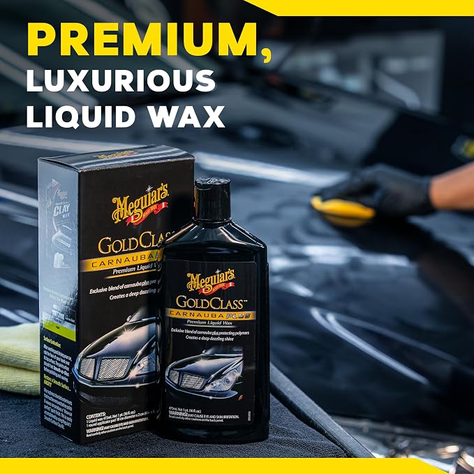 Meguiar's Gold Class Carnauba Plus Premium Liquid Wax Kit, Car Detailing Kit - Image 8