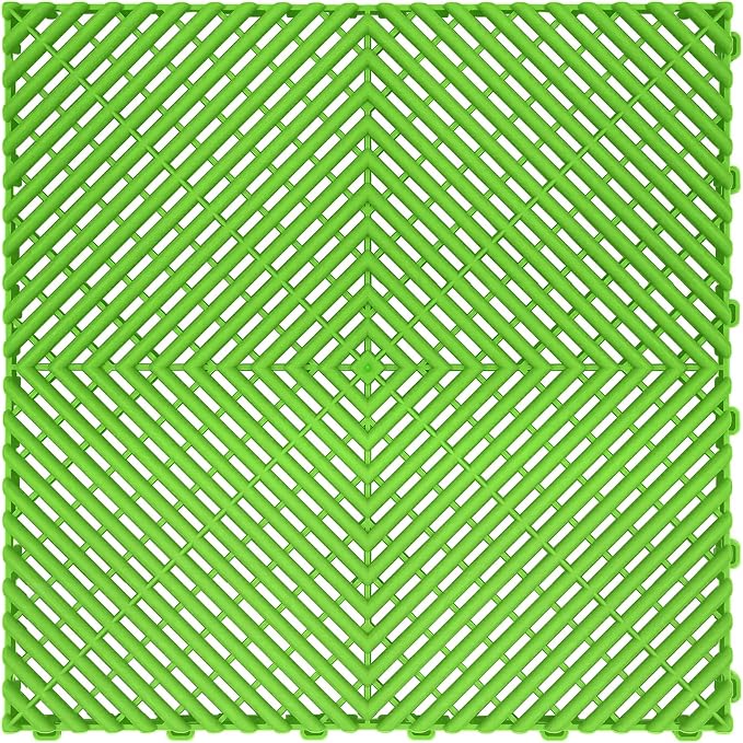15.7"x15.7" Garage Flooring Tiles, Non-Slip Interlocking Plastic Garage Floor by Home