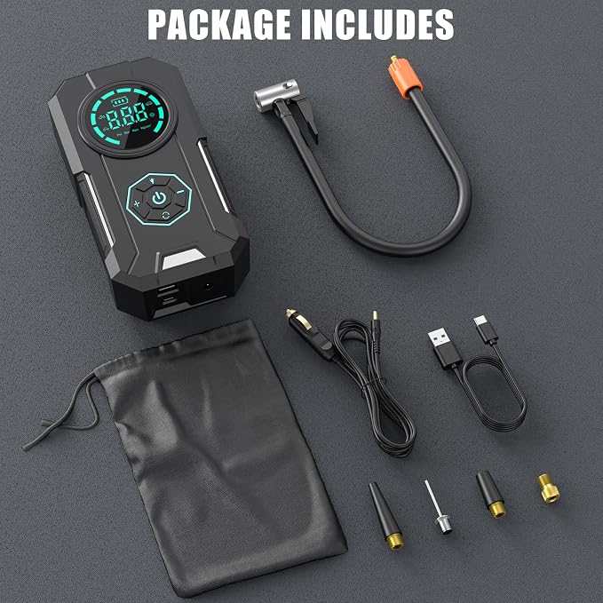 Tire Inflator Portable Air Compressor, 5X Faster Portable Air Compressor - Image 8