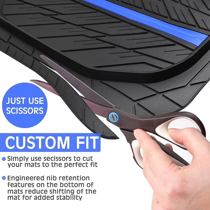 CAR PASS Tire Tread DeepDish Rubber Floor Mats - Image 5
