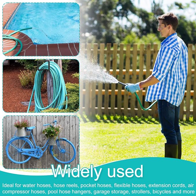 Metal Garden Hose Hook Heavy Duty Water Hose Hook Wall Mounted Garage Hook - Image 3