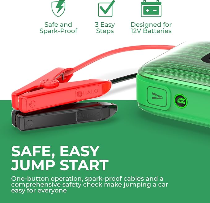 HALO Bolt Ultimate 3 Portable Car Battery Jump Starter | 130 PSI Air Compressor - Image 5