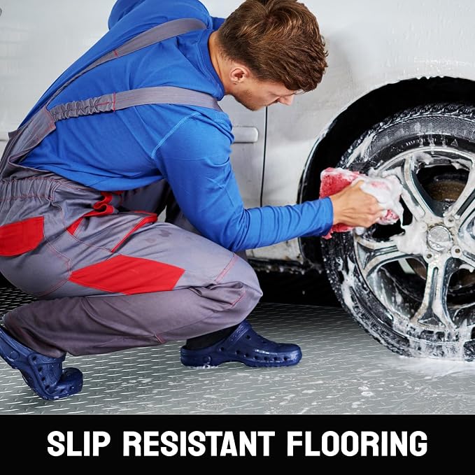 TUFFIOM 7.5x22 FT Garage Floor Mat, Thickened Diamond Plate PVC Garage Mats - Image 6