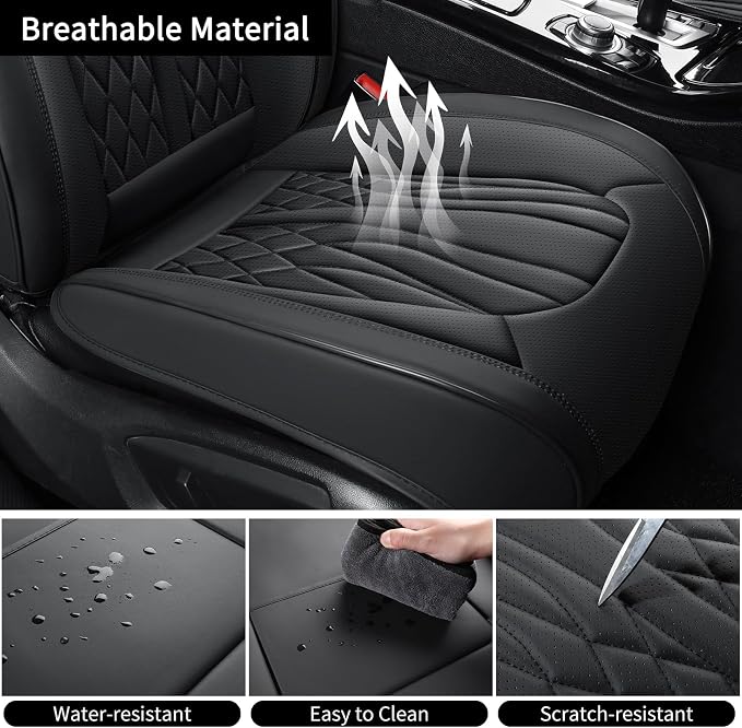 Seat Covers for Cars, Waterproof Seat Covers, Leather Car Seat Covers 2 Pack - Image 3