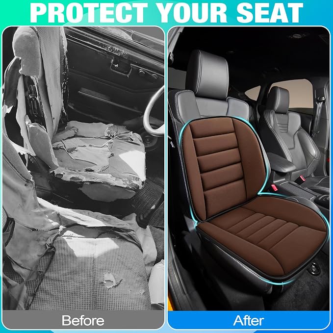 MYFAMIREA Car Seat Cushion and Lumbar Support Pillow 1.2'' Thick Memory Foam - Image 6