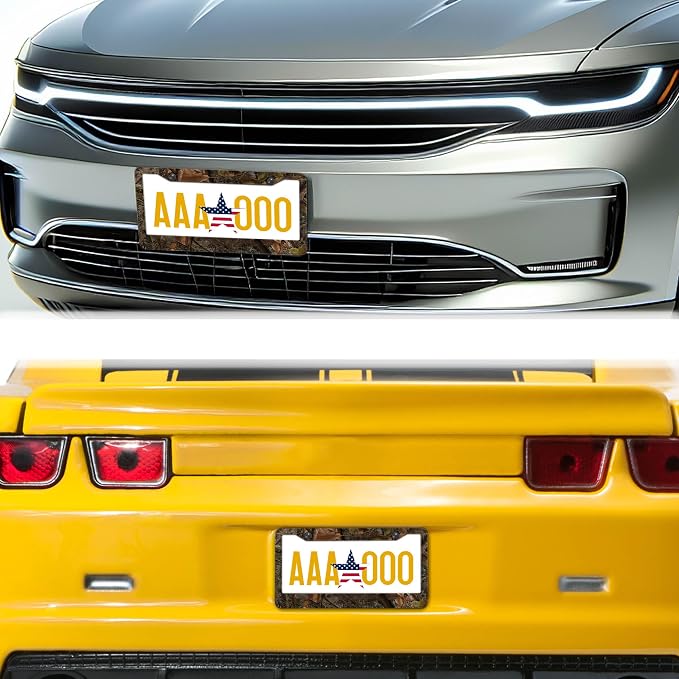 License Plate Mount for Men Multicolor License Plate Frames for Women Camo - Image 8