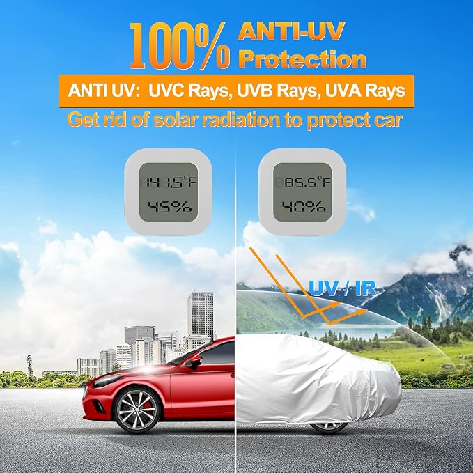 Car Cover for Automobiles All Weather Waterproof Universal Fit for Sedan - Image 6
