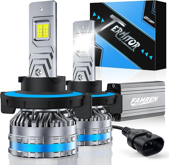 FAHREN 120W High Power H13 Fog Bulbs, 1000% Brighter 1:1 Design 9008 Light Bulbs by Fahren