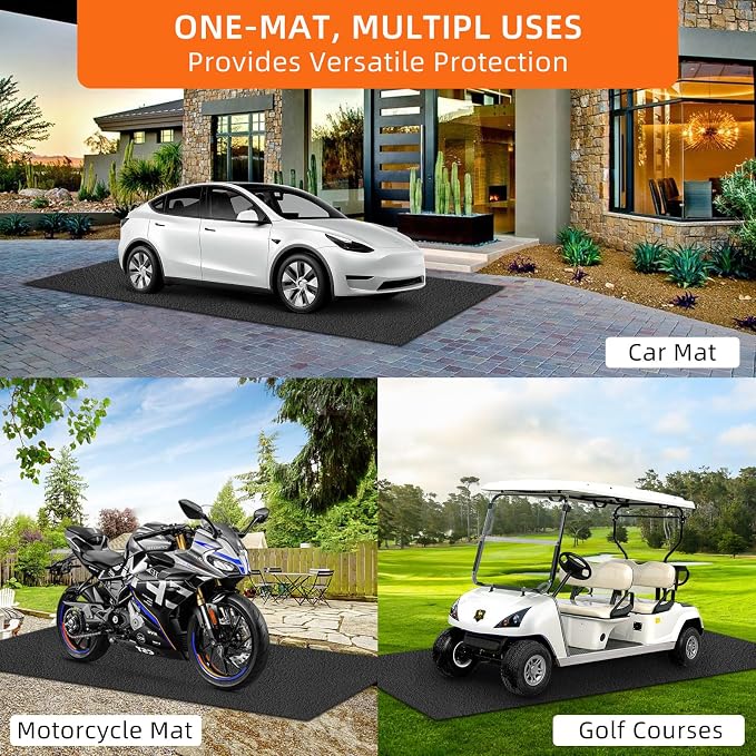 8.5 x 6.6 Ft Garage Floor mats for Under car, Garage mats for Floor Upgraded - Image 7