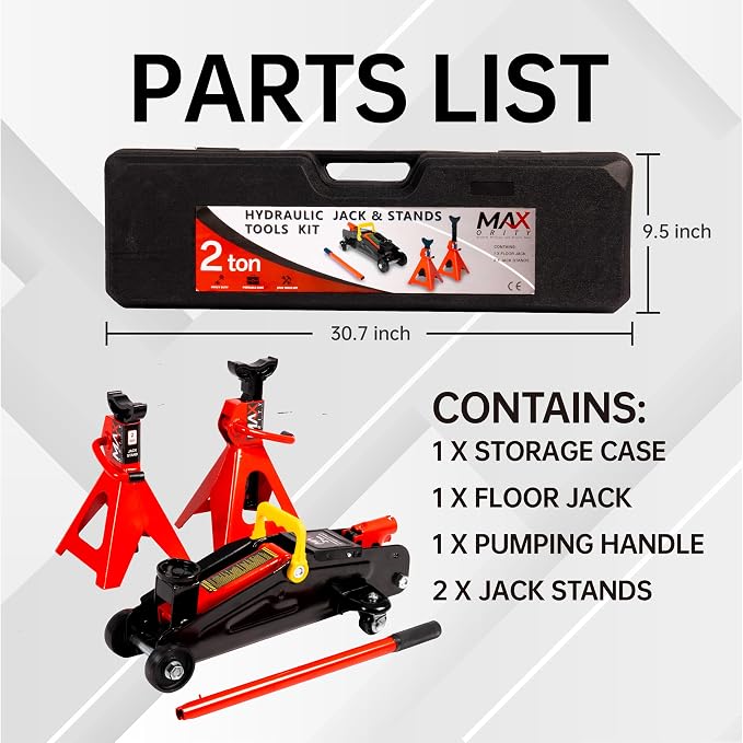 2-Ton Hydraulic Low Profile Trolley Garage Service/Floor Jack - Image 4