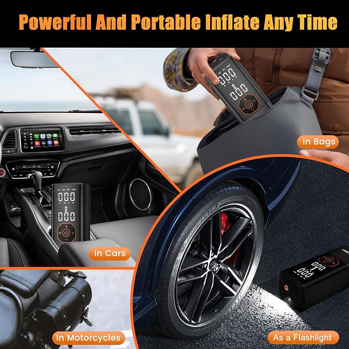 Tire Inflator Portable Air Compressor-180PSI Air Pump - Image 6