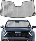 Windshield Sun Shade for Kia EV9 2024-2025, Front Window Sunshade Shield by Pigenius