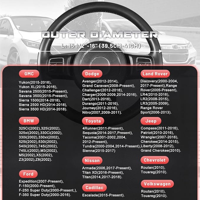 SEG Direct Car Steering Wheel Cover - Image 5