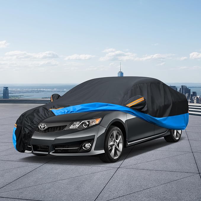 Car Cover Waterproof All Weather Outdoor Windproof Dustproof UV Protection Fit - Image 7