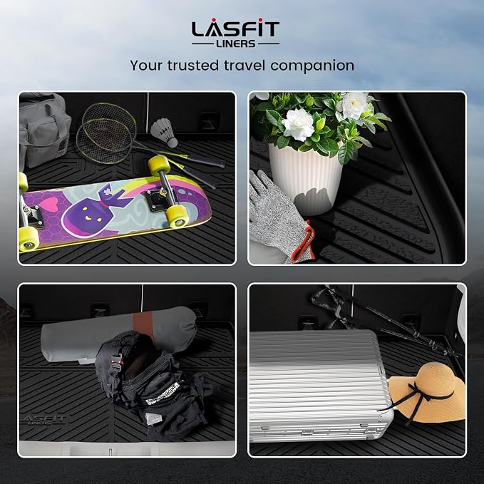 LASFIT Trunk Mat for Jeep Cherokee 2014-2023 All Weather TPE Custom Fit Cargo - Image 3