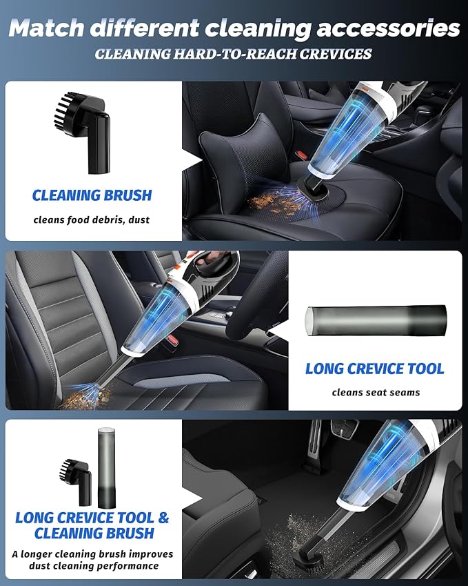BRL Handheld Vacuum Cordless Car Vacuum Cleaner Rechargeable - Image 2