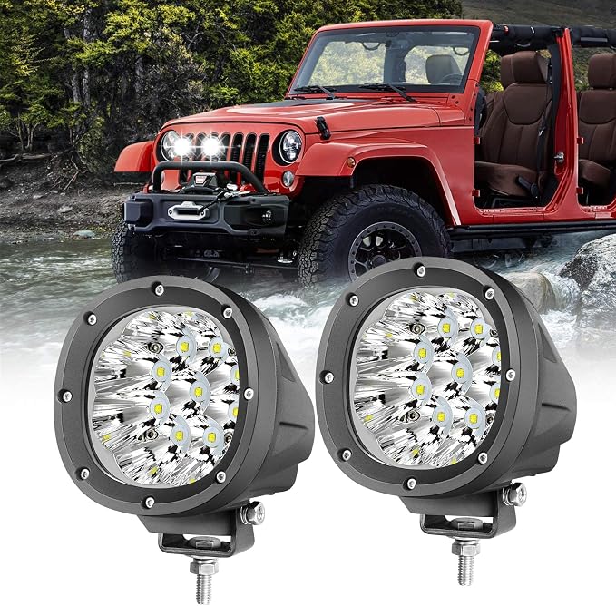 YCHOW-TECH 2PCS 4 Inch LED Fog Lights 90W White Round Offroad Light Bar Flood - Image 7