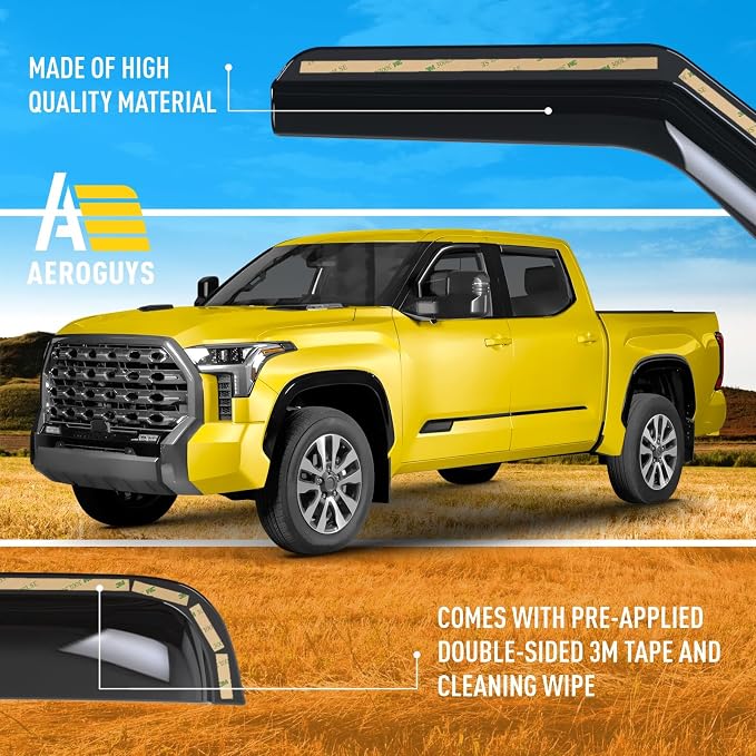 Extra Durable Window Deflectors in-Channel Window Visors Rain Guards Fit - Image 6