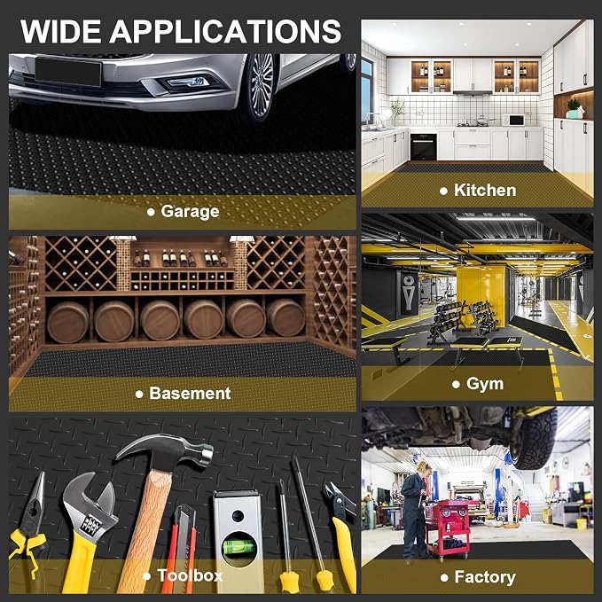 Garage Floor Mat 2.8mm Thickness PVC Garage Flooring Roll Diamond Plate Floor - Image 8