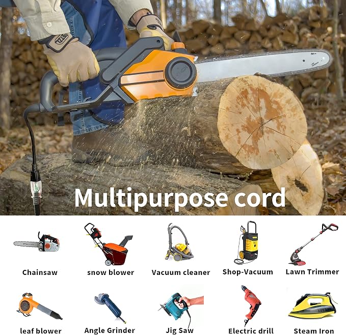 HUANCHAIN 16/3 Gauge 200 ft Extension Cord Outdoor Waterproof - Image 7