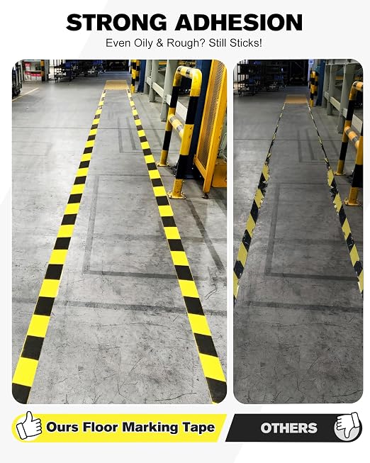 Floor Marking Tape, 2 INx108 FT Strong Adhesive Caution Tape, High Durability - Image 2