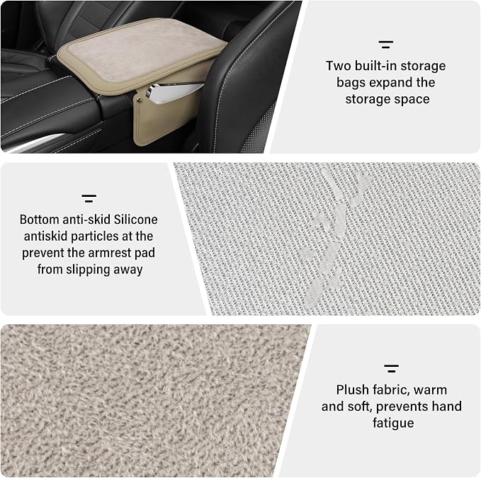 SINGARO Car Leather Center Console Cover - Image 3