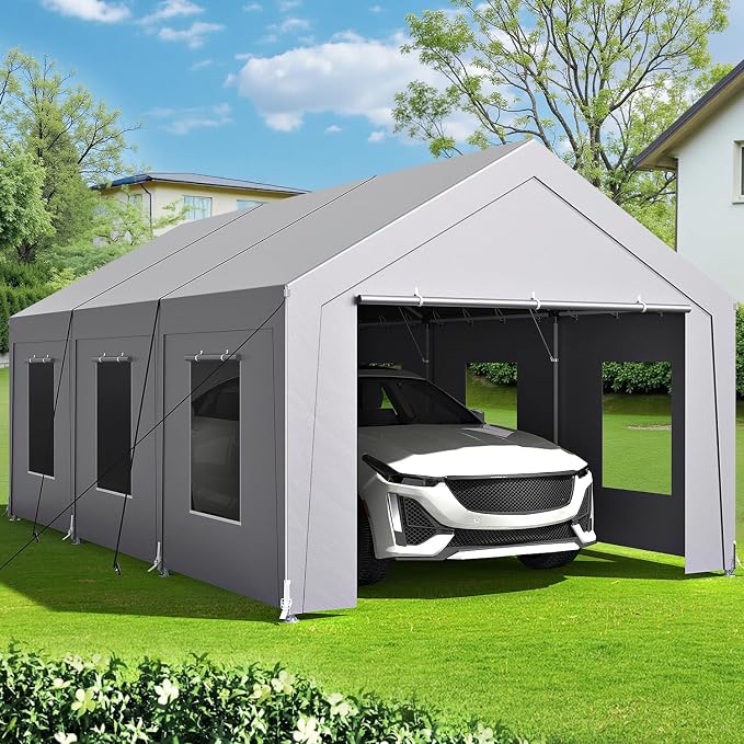 Carport 12x20 ft Heavy Duty, Car Port by LuxaDomus