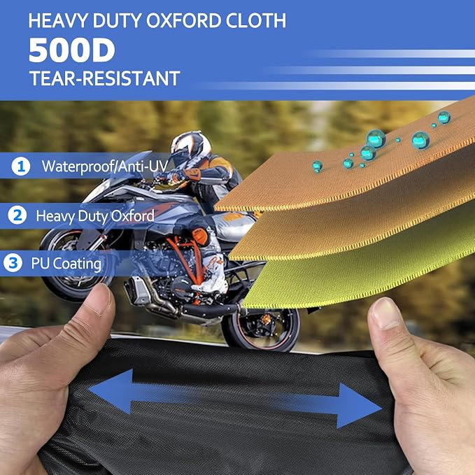 STARTWO Motorcycle Covers Waterproof Outdoor Storage - Image 4