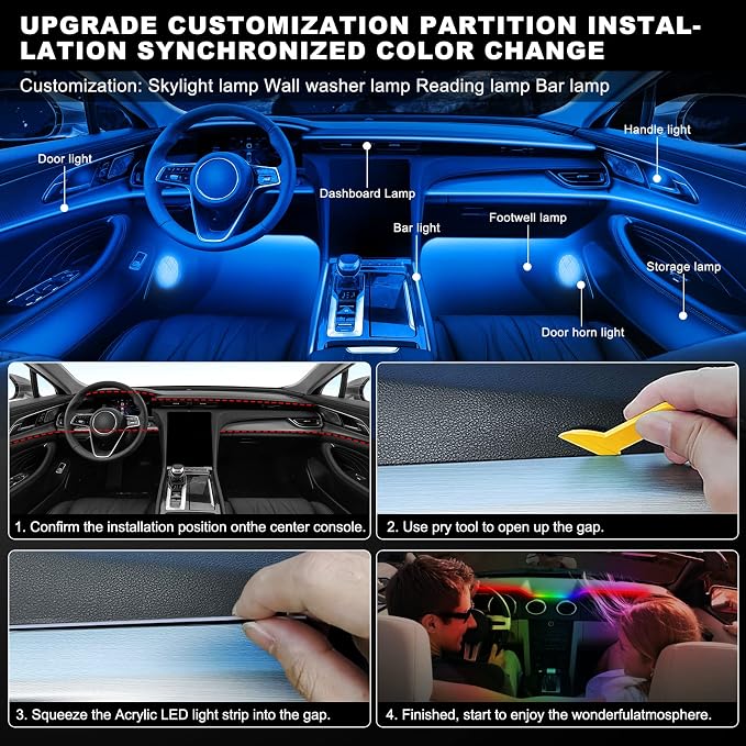 Acrylic Interior Car LED Strip Light - Image 6