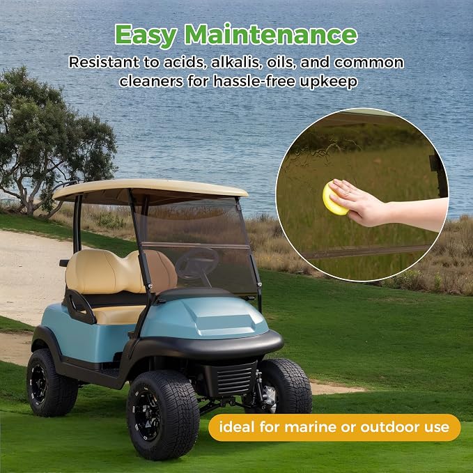 10L0L Golf Cart Windshield for Club Car Precedent 2004-Up, 2017-Up Onward - Image 6