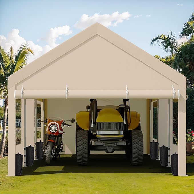 JY QAQA Carport, 12x20 FT Heavy Duty Carport - Image 7