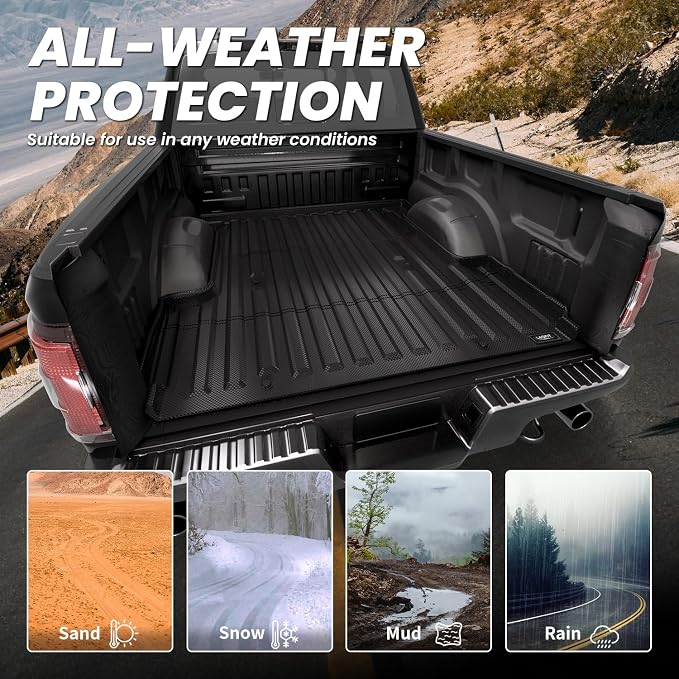 LASFIT Bed Mat for Ford F-150 2015-2025, Custom Fit All Weather Protector - Image 6