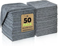 Microfiber Cleaning Cloths Bulk-50 Pack, Ultra Absorbent Microfiber Towel Weave by TEAWOO