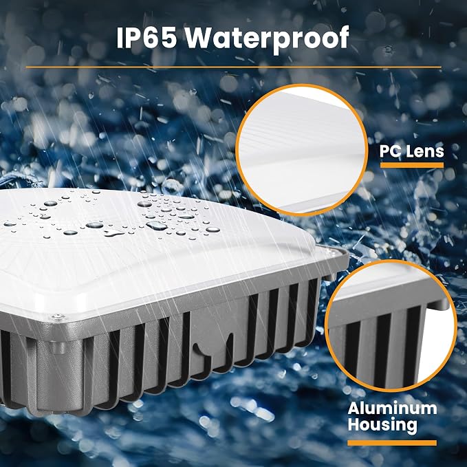 LED Canopy Light 100W, 40/60/80/100W Selectable, 5000K 15000Lumens Commercial - Image 5