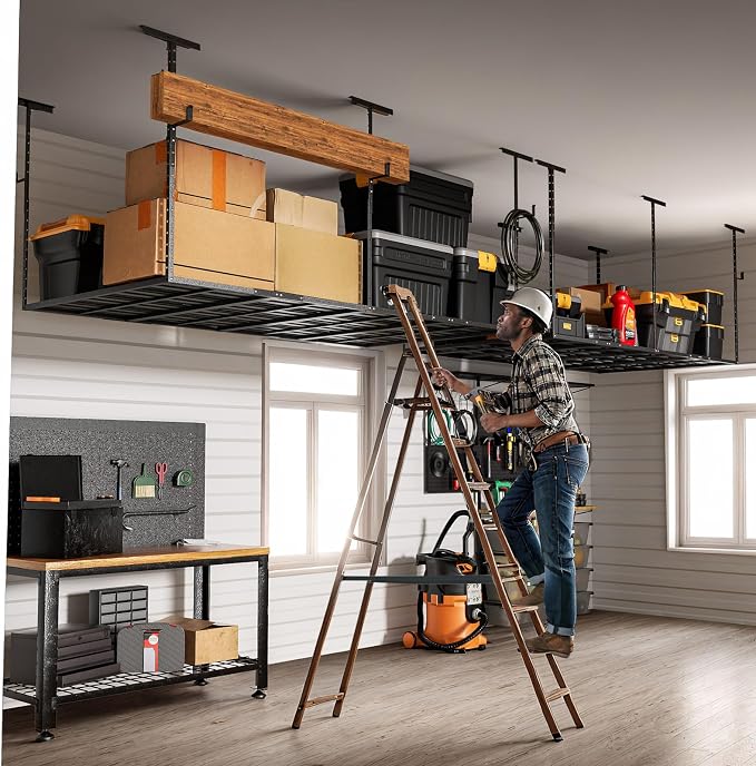 Heavy-Duty 4x8 Overhead Garage Storage Rack – Holds 20% More Weight, 800lbs - Image 6