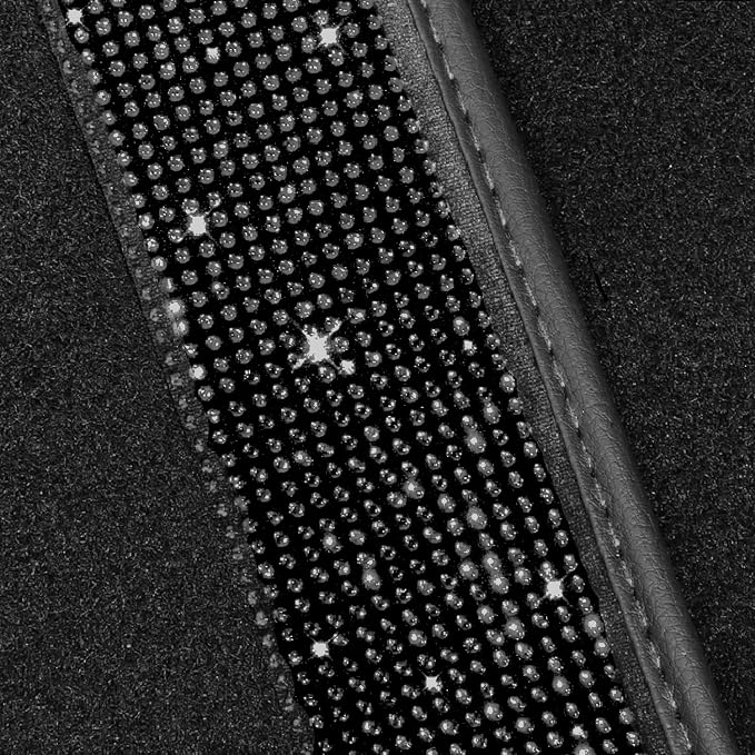 NBTEPEM Black Bling Car Floor Mats Full Set, Universal Fit Most Cars - Image 6