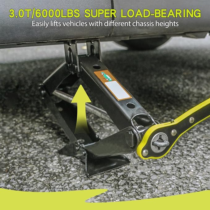 Scissor Jack Car Jack Kit 3 Tons Universal Tire Jack Changing Kit - Image 2