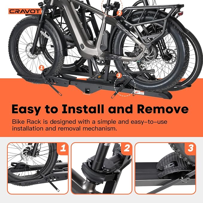 CyberRack E2 Ebike Rack, 200 lbs Capacity Foldable Bike Racks - Image 4