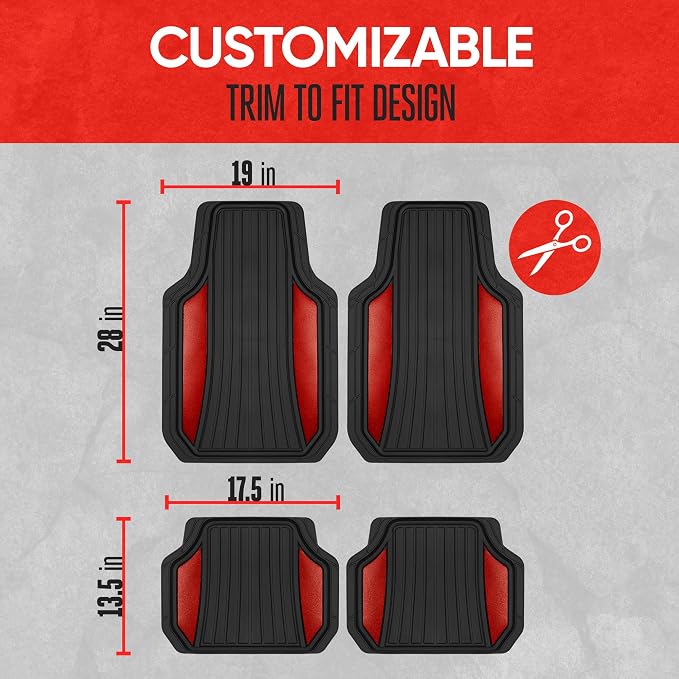 Motor Trend ChromeTech Car Floor Mats Full Set - Image 5