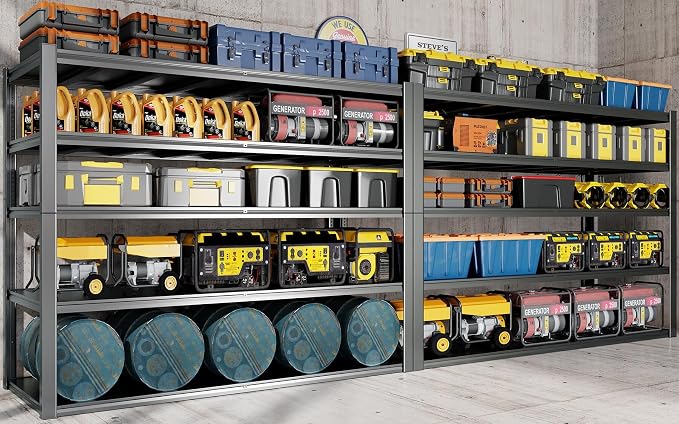 65" W Heavy Duty Garage Shelving, 5 Tier Metal Shelving Unit, Adjustable by PMKES