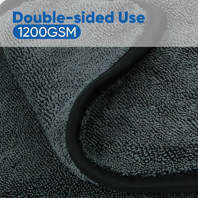 HOMEXCEL Car Drying Towel, 1200GSM Ultra Absorbent Car Cleaning Cloth, - Image 4