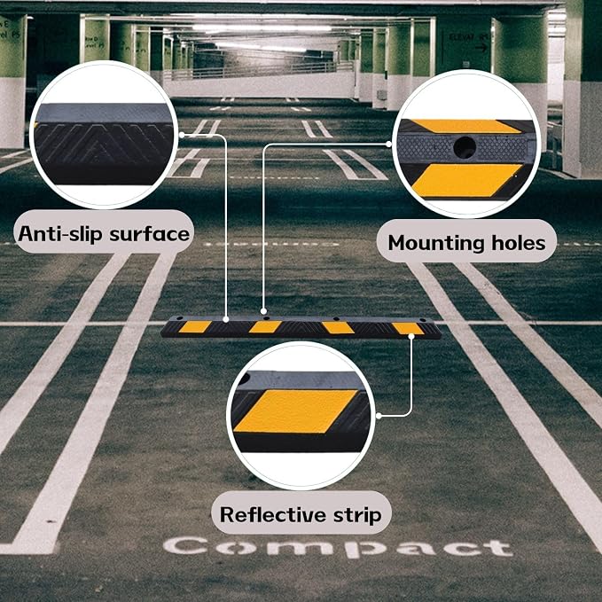 Heavy-Duty Parking Curb Wheel Stop - Image 4