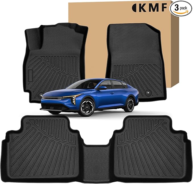 KMF Custom Fit Floor Mats for KIA K4 2025 Accessories, K4 Car Mat All Weather by KMF